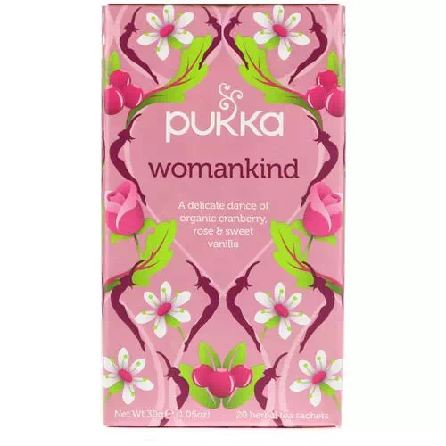 Pukka Herbs, Womankind, Caffeine Free, 20 Herbal Tea Sachets, 1.05 oz (30 g) Review