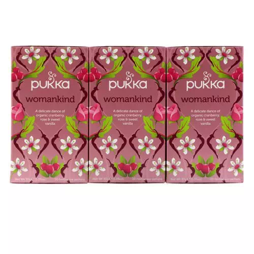 Pukka Herbs, Womankind, Caffeine Free, 3 Pack, 20 Herbal Tea Sachets Each Review
