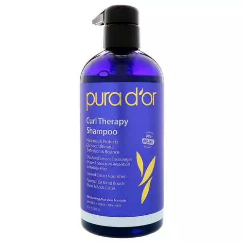 Pura D'or, Curl Therapy Shampoo, 16 fl oz (473 ml) Review
