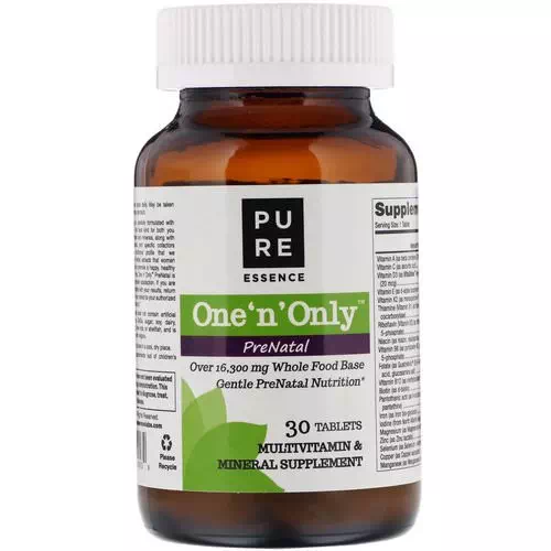 Pure Essence, One 'n' Only PreNatal, Multivitamin & Mineral, 30 Tablets Review