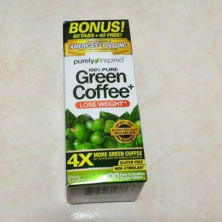 Purely Inspired, Green Coffee+, 100 Veggie Tablets Review