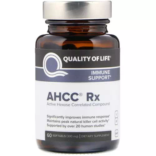 Quality of Life Labs, AHCC RX, 300 mg, 60 Softgels Review
