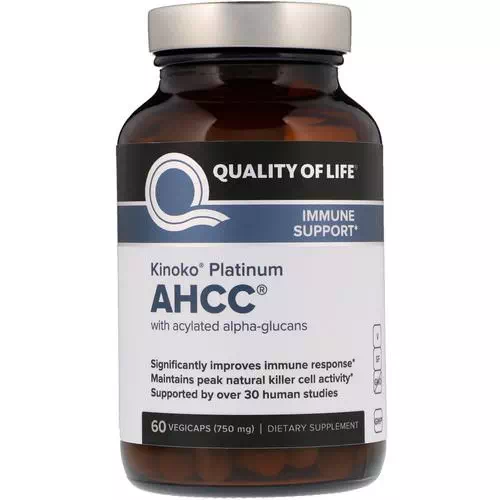 Quality of Life Labs, Kinoko Platinum AHCC, 750 mg, 60 Vegicaps Review