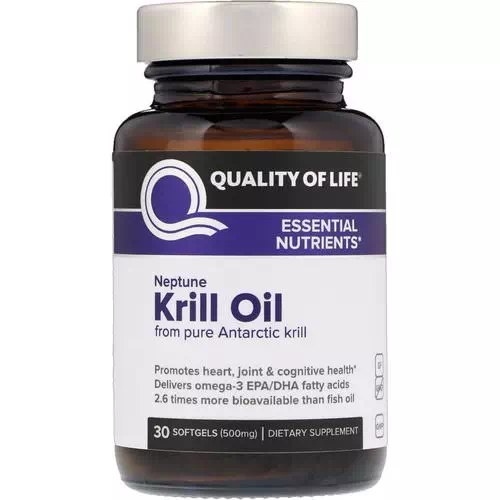 Quality of Life Labs, Neptune Krill Oil, Essential Nutrients, 500 mg, 30 Softgels Review