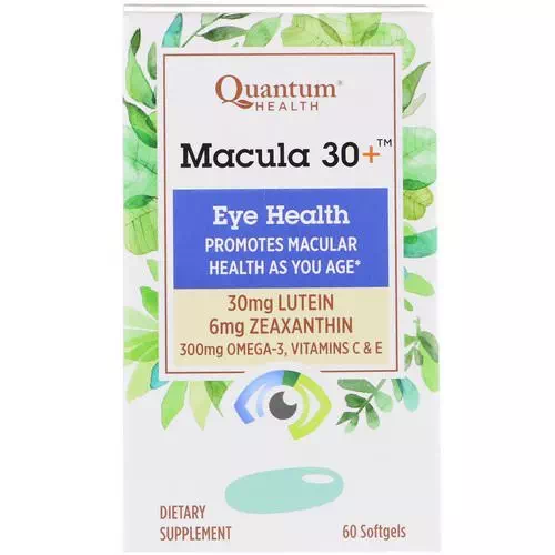 Quantum Health, Macula 30+, Eye Health, 60 Softgels Review