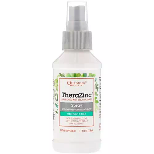 Quantum Health, TheraZinc Spray with Immune Boosting Nutrients, Peppermint Flavor, 4 fl oz (118 ml) Review