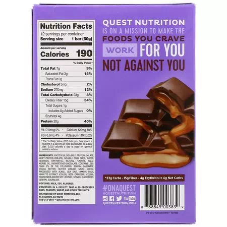 Quest Nutrition, Whey Protein Bars, Milk Protein Bars