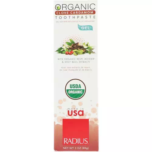 RADIUS, Organic Gel Toothpaste, Clove Cardamom, 3 oz (85 g) Review