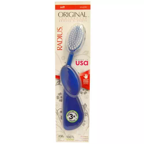 RADIUS, Original Toothbrush, Blue, Soft, Right Hand, 1 Toothbrush Review