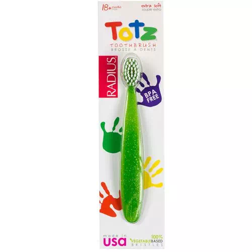 RADIUS, Totz Toothbrush, 18 + Months, Extra Soft, Green Sparkle Review