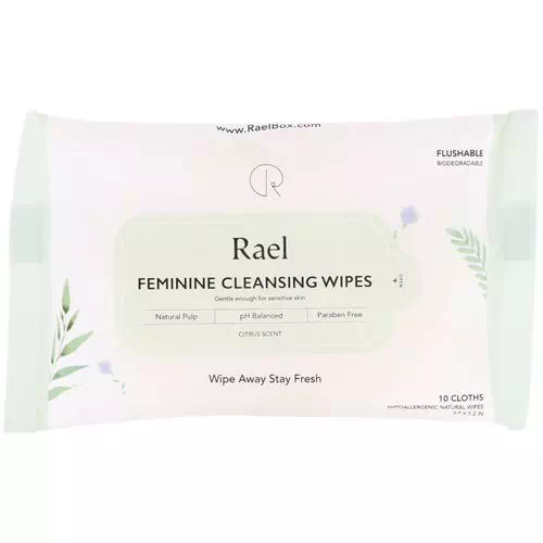 Rael, Feminine Cleansing Wipes, Citrus Scent, 10 Wipes Review