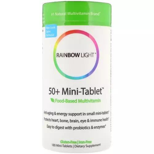 Rainbow Light, 50+ Mini-Tablet, Food-Based Multivitamin, 180 Mini-Tablets Review