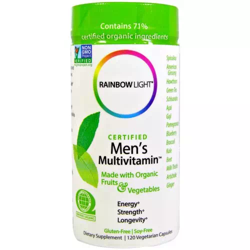 Rainbow Light, Certified Men's Multivitamin, 120 Vegetarian Capsules Review
