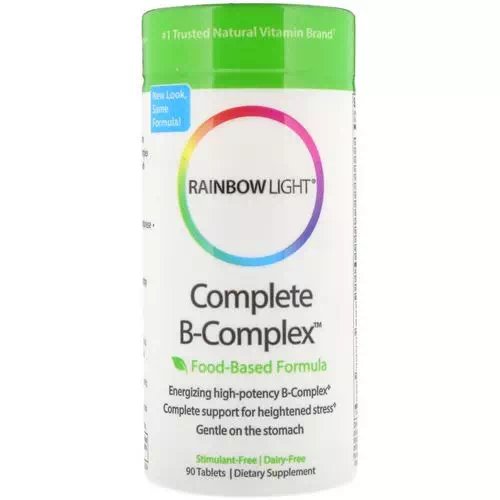 Rainbow Light, Complete B-Complex, Food Based Formula, 90 Tablets Review
