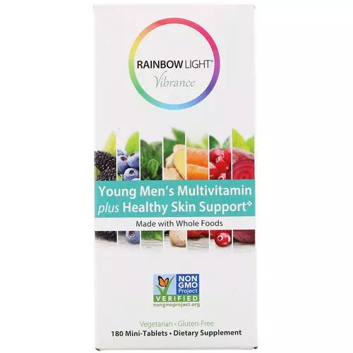 Rainbow Light, Vibrance, Young Men's Multivitamin plus Healthy Skin Support, 180 Mini-Tablets Review