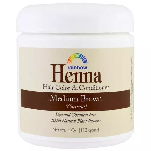 Rainbow Research, Henna, Hair Color and Conditioner, Medium Brown (Chestnut), 4 oz (113 g) Review