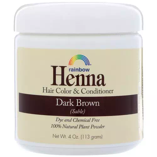 Rainbow Research, Henna, Hair Color & Conditioner, Dark Brown (Sable), 4 oz (113 g) Review