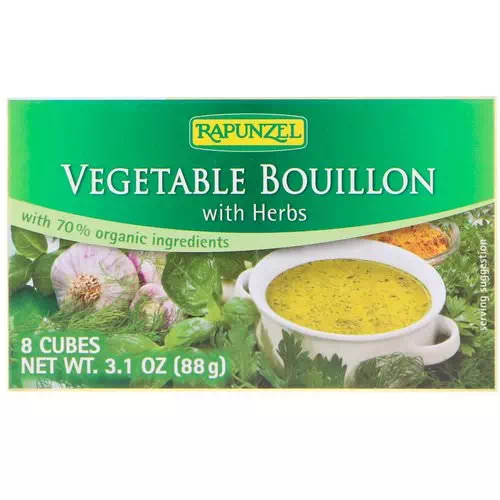 Rapunzel, Vegan Vegetable Bouillon with Herbs, 8 Cubes 3.1 oz (88 g) Review