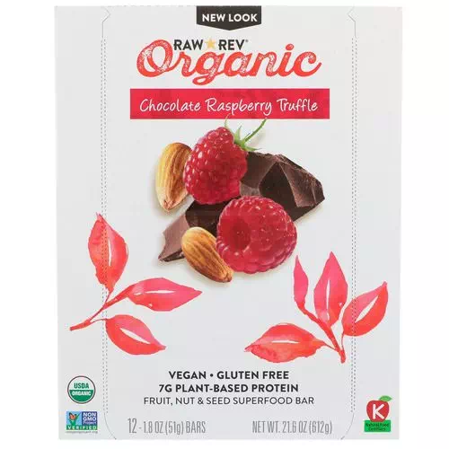 Raw Rev, Organic, Chocolate Raspberry Truffle, 12 Bars, 1.8 oz (51 g) Each Review