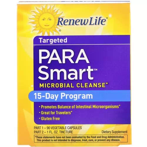 Renew Life, Targeted, ParaSmart, Microbial Cleanse, 2-Part 15-Day Program Review