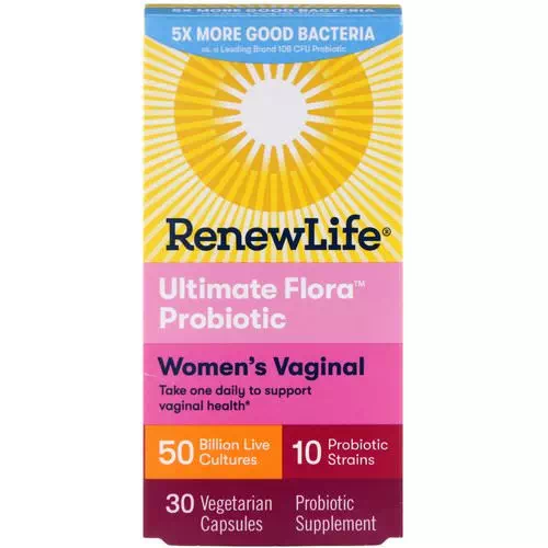 Renew Life, Women's Vaginal, Ultimate Flora Probiotic, 50 Billion Live Cultures, 30 Vegetable Capsules Review