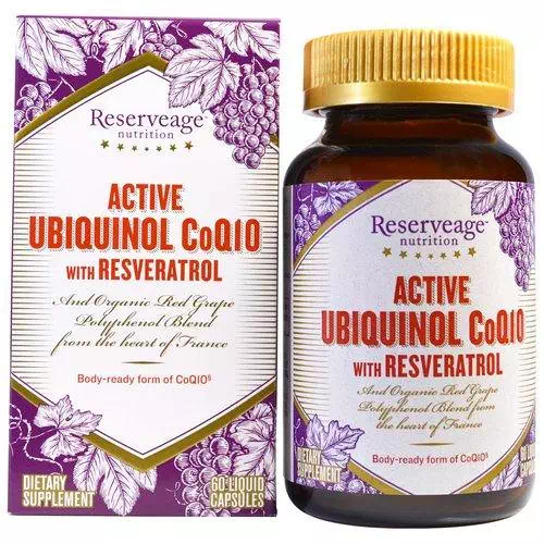 ReserveAge Nutrition, Active Ubiquinol CoQ10, with Resveratrol, 60 Liquid Capsules Review