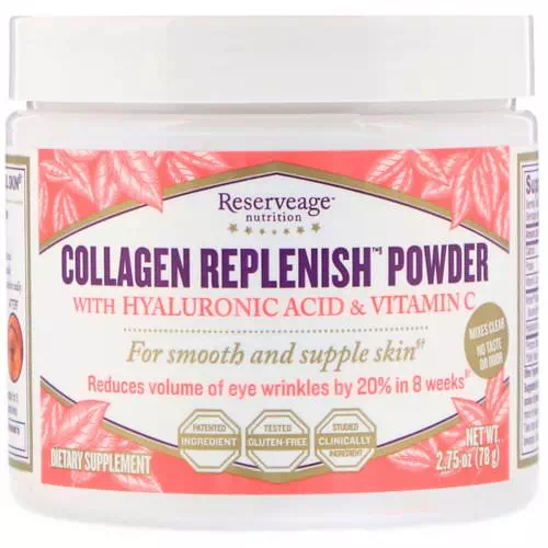 ReserveAge Nutrition, Collagen Replenish Powder with Hyaluronic Acid & Vitamin C, 2.75 oz (78 g) Review