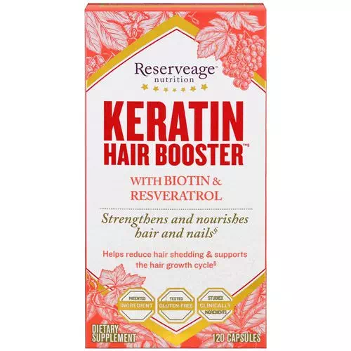ReserveAge Nutrition, Keratin Hair Booster, With Biotin & Resveratrol, 120 Capsules Review