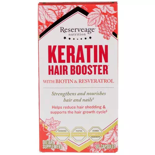 ReserveAge Nutrition, Keratin Hair Booster, With Biotin & Resveratrol, 60 Capsules Review