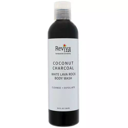Reviva Labs, Coconut Charcoal White Lava Rock Body Wash, 8 fl oz (236 ml) Review
