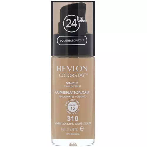 Revlon, Colorstay, Makeup, Combination/Oily, 310 Warm Golden, 1 fl oz (30 ml) Review