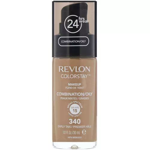 Revlon, Colorstay, Makeup, Combination/Oily, 340 Early Tan, 1 fl oz (30 ml) Review