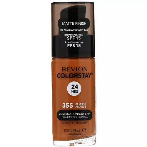 Revlon, Colorstay, Makeup, Combination/Oily, 355 Almond, 1 fl oz (30 ml) Review