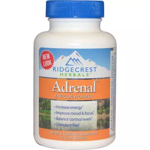 RidgeCrest Herbals, Adrenal, Fatigue Fighter, 60 Vegan Caps Review