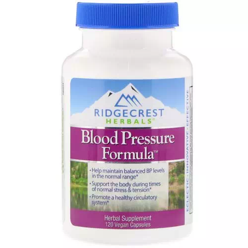 RidgeCrest Herbals, Blood Pressure Formula, 120 Vegan Capsules Review