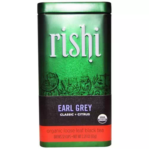 Rishi Tea, Organic Loose Leaf Black Tea, Earl Grey, Classic + Citrus, 2.29 oz (65 g) Review