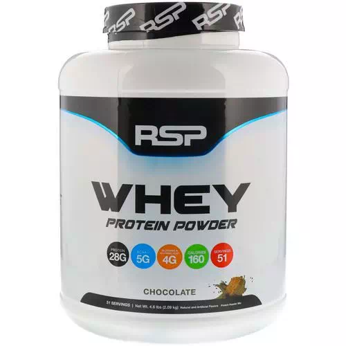 RSP Nutrition, Whey Protein Powder, Chocolate, 4.6 lbs (2.09 kg) Review