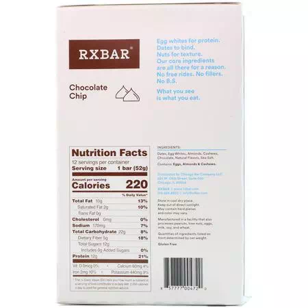 RXBAR, Nutritional Bars