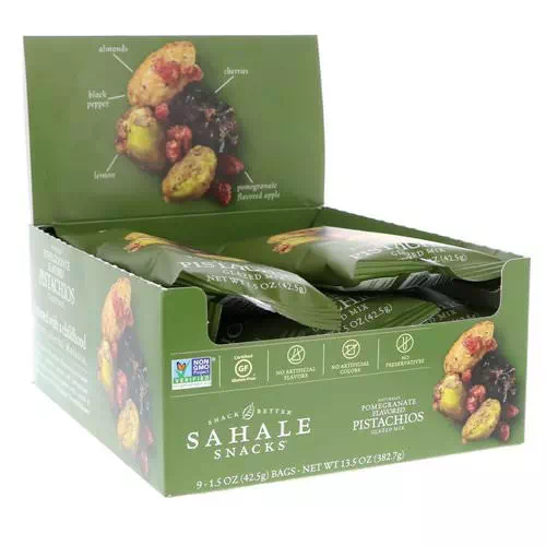 Sahale Snacks, Glazed Mix, Naturally Pomegranate Flavored Pistachios, 9 Packs, 1.5 oz (42.5 g) Each Review