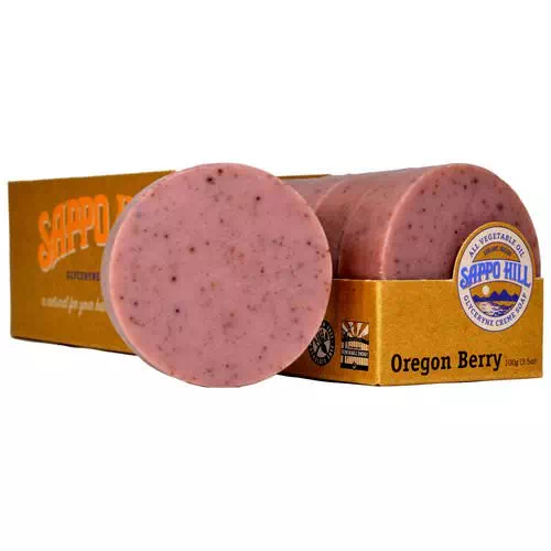 Sappo Hill, Glyceryne Cream Soap, Oregon Berry, 12 Bars, 3.5 oz (100 g) Each Review