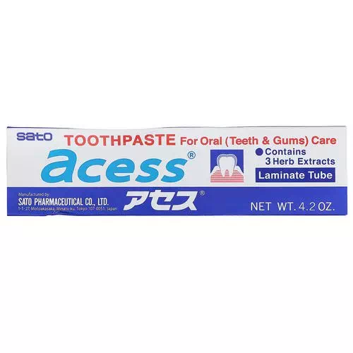 Sato, Acess, Toothpaste for Oral Care, 4.2 oz (125 g) Review