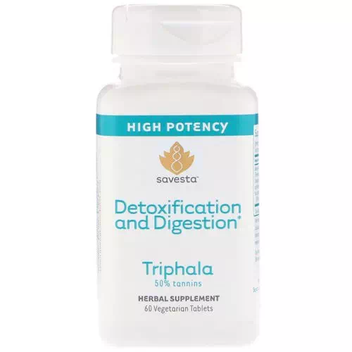 Savesta, Detoxification and Digestion, Triphala, 60 Vegetarian Tablets Review