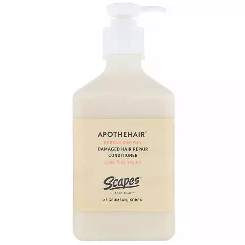 Scapes, Apothehair, Korean Ginseng, Damaged Hair Repair Conditioner, 10.48 fl oz (310 ml) Review