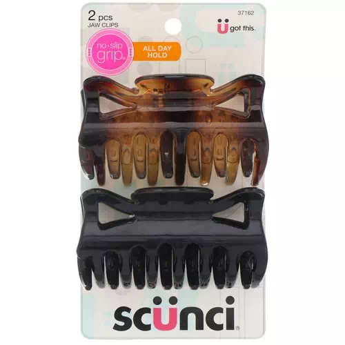 Scunci, No Slip Grip, Jaw Clips, All Day Hold, 2 Jaw Clips Review