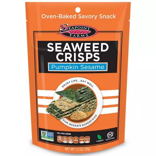 Seapoint Farms, Seaweed Crisps, Pumpkin Sesame, 1.2 oz (35 g) Review
