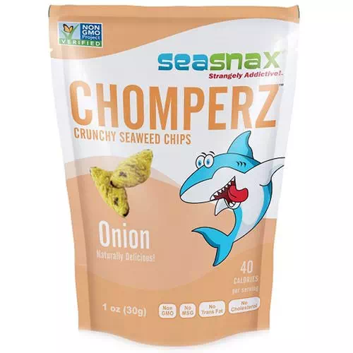 SeaSnax, Chomperz, Crunchy Seaweed Chips, Onion, 1 oz (30 g) Review