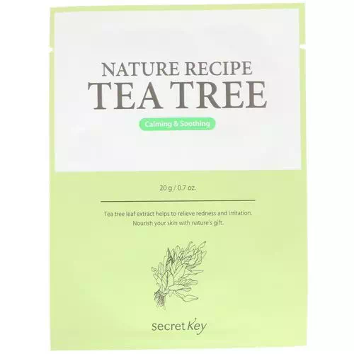 Secret Key, Nature Recipe Mask Pack, Tea Tree, 10 Masks, 0.7 oz (20 g) Each Review