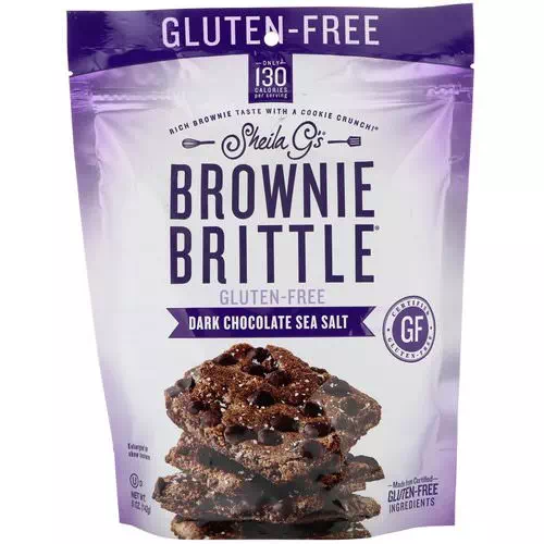 Sheila G's, Brownie Brittle, Gluten-Free, Dark Chocolate Sea Salt, 5 oz (142 g) Review