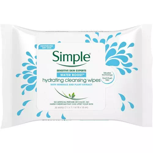 Simple Skincare, Hydrating Cleansing Wipes, 25 Wipes Review
