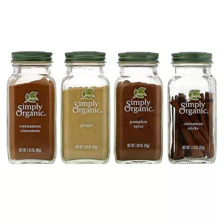 Simply Organic, Cinnamon Spices, Ginger Spices